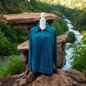 EXERTEK LONG‎ SLEEVE PULLOVER IX AQUA VELOUR